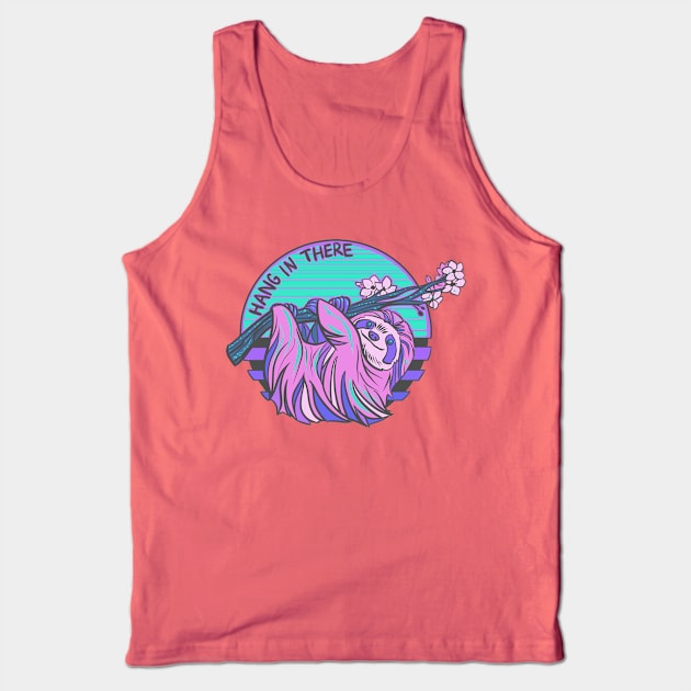 Hang in There! Sloth Tank Top by AmberStone